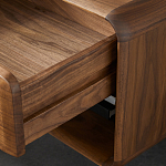 Прикроватная деревянная тумба с ящиком и нишей для хранения Moon Walnut Furniture варинант исполнения - 5 | Loft Concept в Челябинске