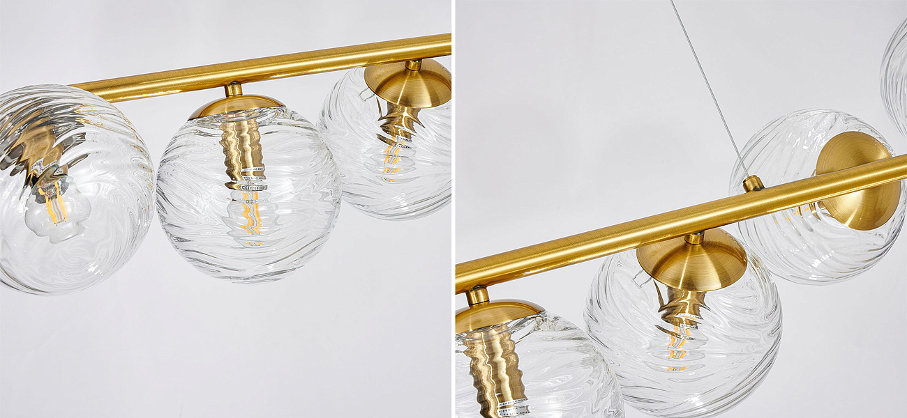 Люстра Perforated Glass Bubbles 8 ламп Люстра Perforated Glass Bubbles 8 ламп - Loft-Concept в Челябинске