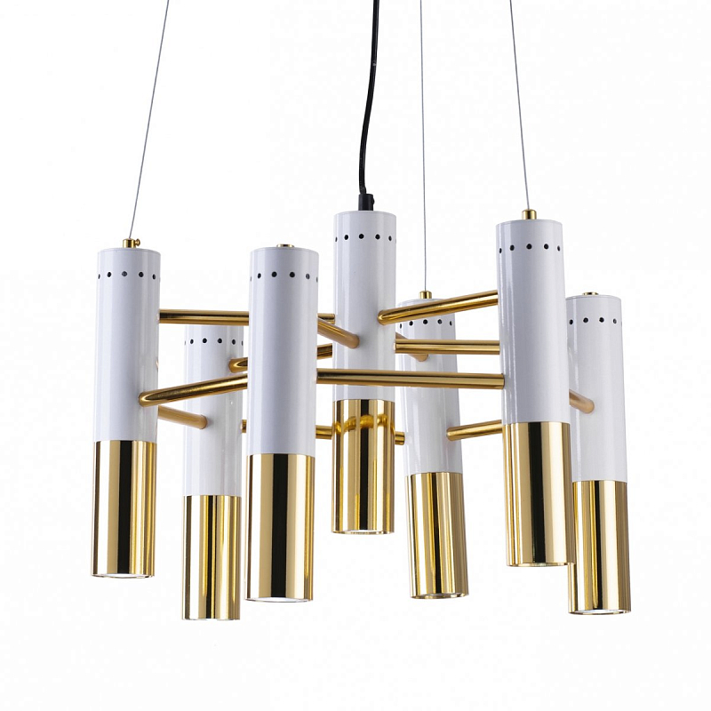 Люстра IKE Delightfull Pendant 7 Глянцевое золото Белый Люстра IKE Delightfull Pendant 7 Глянцевое золото Белый в Челябинске | Loft Concept