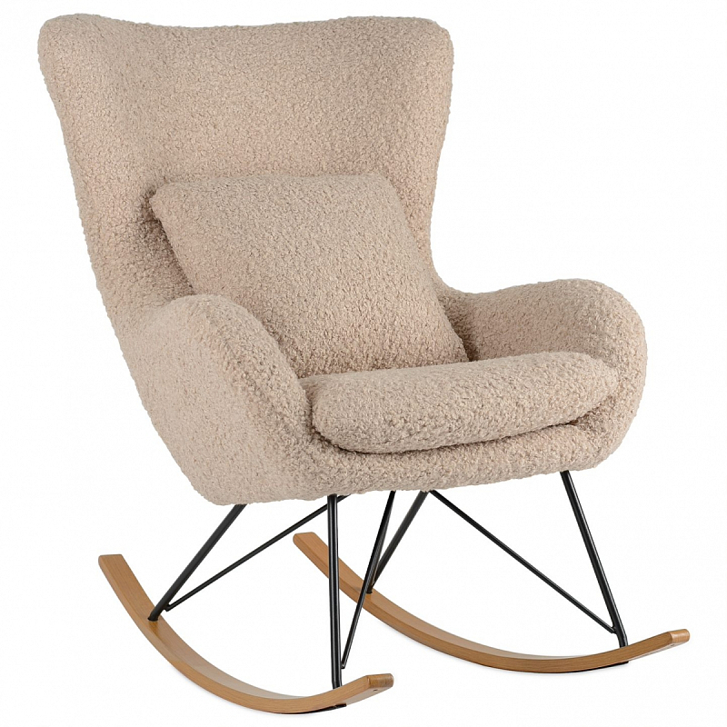 Rocking chair DORIA Кресло-Качалка бежевый Верблюжий в Челябинске | Loft Concept 