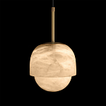 Подвесной светильник из белого алебастра Cryptocrystalline Stone варинант исполнения - 6 | Loft Concept в Челябинске