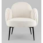 Полукресло Wave Stripes букле белый варинант исполнения - 4 | Loft Concept в Челябинске