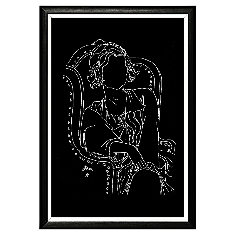 Постер White Silhouette Coco Poster Черный Белый Постер White Silhouette Coco Poster Черный Белый в Челябинске | Loft Concept