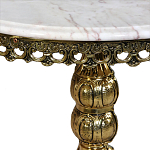 Стол круглый с мраморной столешницей Coffee De Bronze варинант исполнения - 1 | Loft Concept в Челябинске