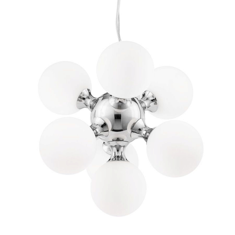 Люстра MOONDROP Pendant Chromium 7 Хром Белый Люстра MOONDROP Pendant Chromium 7 Хром Белый в Челябинске | Loft Concept