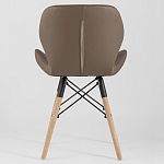 Стул с коричневым сиденьем из экокожи JEROEN варинант исполнения - 4 | Loft Concept в Челябинске