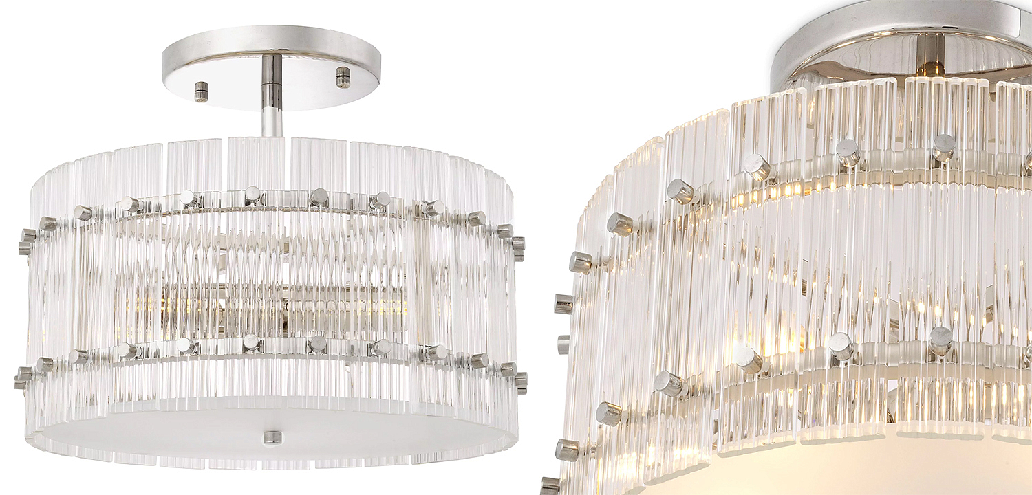 Потолочный светильник Eichholtz Ceiling Lamp Ruby Round Nickel Потолочный светильник Eichholtz Ceiling Lamp Ruby Round Nickel - Loft-Concept в Челябинске