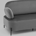 Диван в велюровой обивке серого цвета COLOR BLOCK варинант исполнения - 5 | Loft Concept в Челябинске