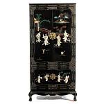 Шкаф черный в китайском стиле  Chinese Cabinet Black варинант исполнения - 1 | Loft Concept в Челябинске