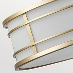 Подвесной светильник цвета латунь с белым матовым плафоном с геометрическим рисунком Feiss варинант исполнения - 6 | Loft Concept в Челябинске