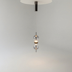 Подвесной светильник с плафоном из стекла с зеркальным градиентом Double Moon варинант исполнения - 4 | Loft Concept в Челябинске