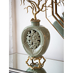 Ваза зеленая с бронзовыми ветвями и фарфоровыми рыбками Eden Garden варинант исполнения - 3 | Loft Concept в Челябинске