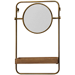 Настенное зеркало с полкой Roy Metal Mirror варинант исполнения - 1 | Loft Concept в Челябинске