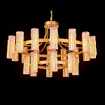 Люстра двухъярусная круглая с текстурными цилиндрическими плафонами Glimpse варинант исполнения - 3 | Loft Concept в Челябинске