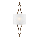 Бра с цилиндрическим тканевым абажуром белого цвета Feiss варинант исполнения - 1 | Loft Concept в Челябинске