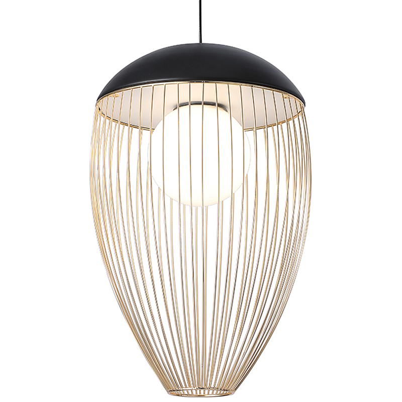 Подвесной светильник Cage Hanging Lamp 28 Белый Черный матовый Золотой Подвесной светильник Cage Hanging Lamp 28 Белый Черный матовый Золотой в Челябинске | Loft Concept