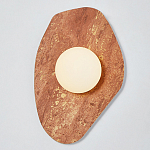 Бра с каменным основанием и плафоном из стекла Brown Shaw Marble Lighting варинант исполнения - 1 | Loft Concept в Челябинске