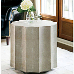 Приставной стол бежевый Stingray Skin Table кожа варинант исполнения - 2 | Loft Concept в Челябинске