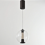 Подвесной светильник с плафоном в форме шара Inner Gleam Orb black  варинант исполнения - 6 | Loft Concept в Челябинске