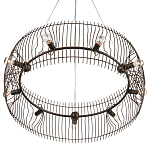 Люстра круглая из тонких прутьев Thin Bronze Rods варинант исполнения - 2 | Loft Concept в Челябинске