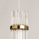 Подвесной светильник с цилиндром из прозрачных стеклянных трубок Nembus варинант исполнения - 9 | Loft Concept в Челябинске