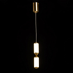 Подвесной светильник с двумя белыми рифлеными цилиндрическими плафонами Golden Swirl варинант исполнения - 3 | Loft Concept в Челябинске