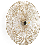 Круглый настенный светильник с декором из пеньковой веревки Alano Wall Lamp варинант исполнения - 1 | Loft Concept в Челябинске