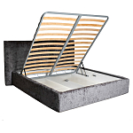 Кровать двуспальная серая с подъемным механизмом  Selecting the Best варинант исполнения - 2 | Loft Concept в Челябинске