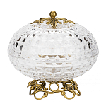 Конфетница из прозрачного рельефного стекла Eden Garden варинант исполнения - 1 | Loft Concept в Челябинске