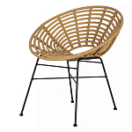 Стул круглый с ротанговым плетением Round Wicker Stool варинант исполнения - 3 | Loft Concept в Челябинске