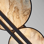 Бра из двух каменных дисков в металлической раме Constellation варинант исполнения - 3 | Loft Concept в Челябинске