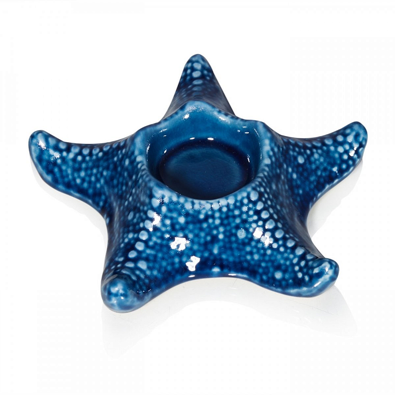 Подсвечник Blue Seaward Синий Подсвечник Blue Seaward Синий в Челябинске | Loft Concept