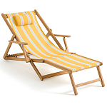 Шезлонг из акации и ткани Venezuela варинант исполнения - 3 | Loft Concept в Челябинске