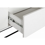 ТВ-тумба белая с  2-мя дверцами и ящиком Strict Lines варинант исполнения - 4 | Loft Concept в Челябинске