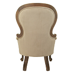 Кресло с мягкой обивкой из светло-коричневого велюра на 4-х деревянных ножках Evelyn Classical Armchair варинант исполнения - 2 | Loft Concept в Челябинске