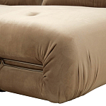 Дизайнерский угловой диван с велюровой светло-коричневой обивкой Fosse Sofa варинант исполнения - 8 | Loft Concept в Челябинске