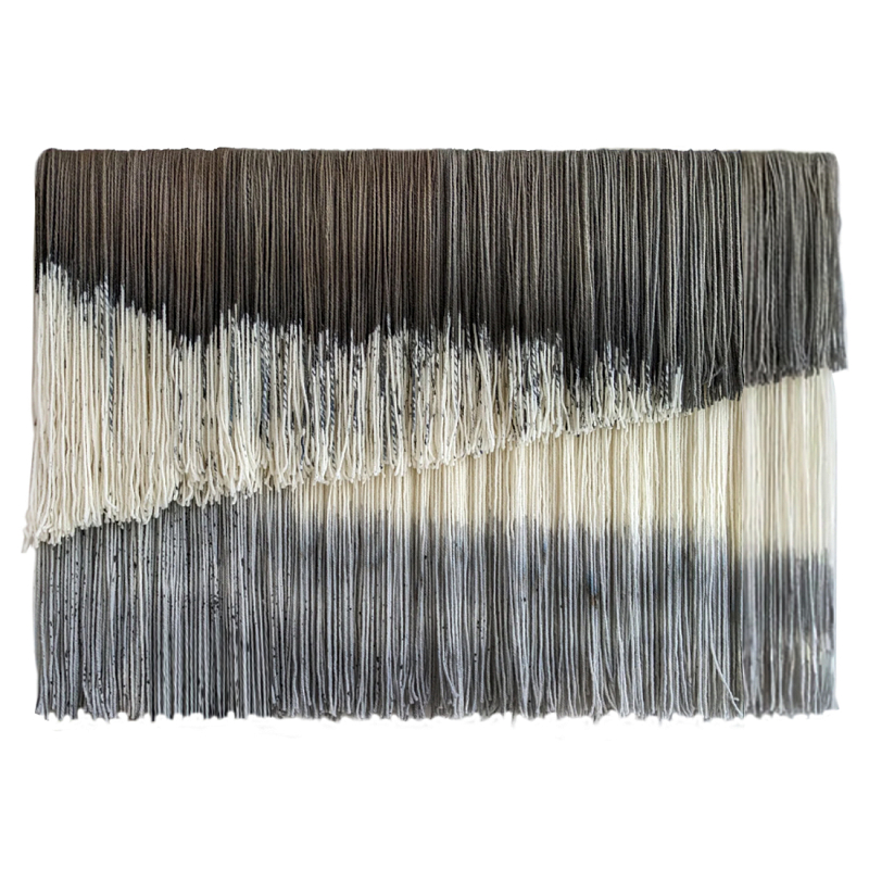 Декор на стену Ваби-Саби Макраме New Beginning Wall decor  Серый Молочный в Челябинске | Loft Concept 