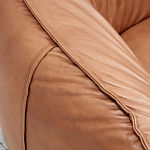 Трехместный диван с кожаной обивкой коричневый Coste Leather Sofa варинант исполнения - 6 | Loft Concept в Челябинске