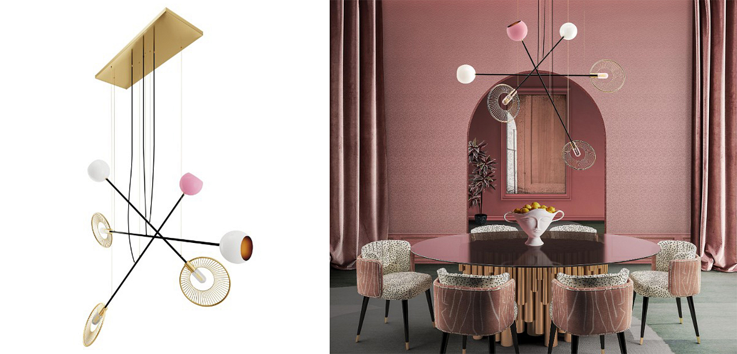 Дизайнерская Люстра Melrose Suspension Lamp Brass Aluminum Lacquered Дизайнерская Люстра Melrose Suspension Lamp Brass Aluminum Lacquered - Loft-Concept в Челябинске