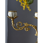 Подсвечник белый Попугай из фарфора с бронзовыми элементами Eden Garden варинант исполнения - 7 | Loft Concept в Челябинске