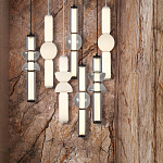 Подвесной светильник из дымчатого стекла цилиндрической формы с чёрным металлическим основанием Hiding secrets варинант исполнения - 8 | Loft Concept в Челябинске