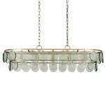 Люстра овальной формы с каскадом из декоративных элементов Harmony of Light варинант исполнения - 3 | Loft Concept в Челябинске