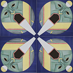 Плитка дизайнерская с узором Маска варинант исполнения - 2 | Loft Concept в Челябинске