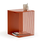 Оранжевый приставной стол из металла Lattice варинант исполнения - 3 | Loft Concept в Челябинске