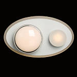 Бра овальной формы белого цвета с 2-мя лампами Lunar Pebbles варинант исполнения - 2 | Loft Concept в Челябинске