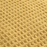 Плед из шерсти цвета охры с бахарамой Waffle Comfort варинант исполнения - 2 | Loft Concept в Челябинске