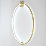 Бра светодиодное круглой формы с рамкой цвета латунь Ring Horizontal варинант исполнения - 2 | Loft Concept в Челябинске