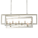 Люстра серебряная из пересекающихся прямоугольных элементов Intersecting Rectangles варинант исполнения - 2 | Loft Concept в Челябинске