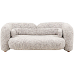 Дизайнерский двухместный диван с мягкими спинкой и подлокотниками бежевый Madelaine Sofa Beige варинант исполнения - 1 | Loft Concept в Челябинске