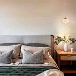 Подвесной светильник с янтарным рифленым стеклянным плафоном Ferm Living варинант исполнения - 7 | Loft Concept в Челябинске